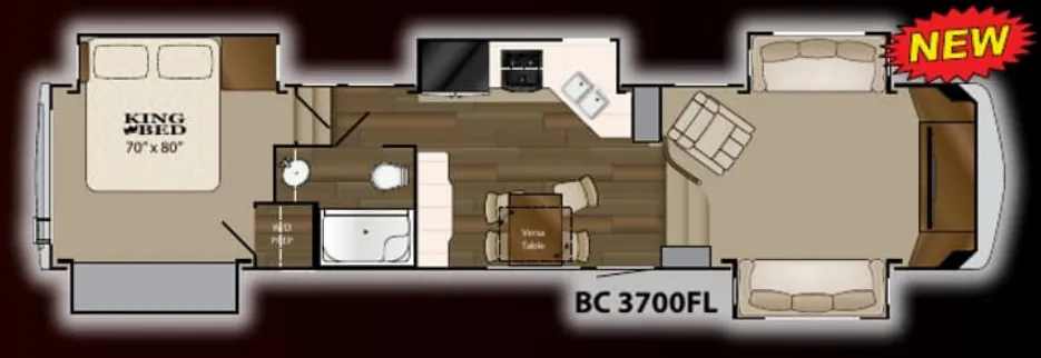 Heartland Big Country Pearl Edition 3700FL floor plan