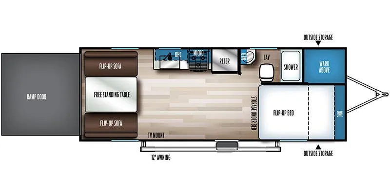 2025 Forest River Vengeance Rogue SUT 23SUT floor plan