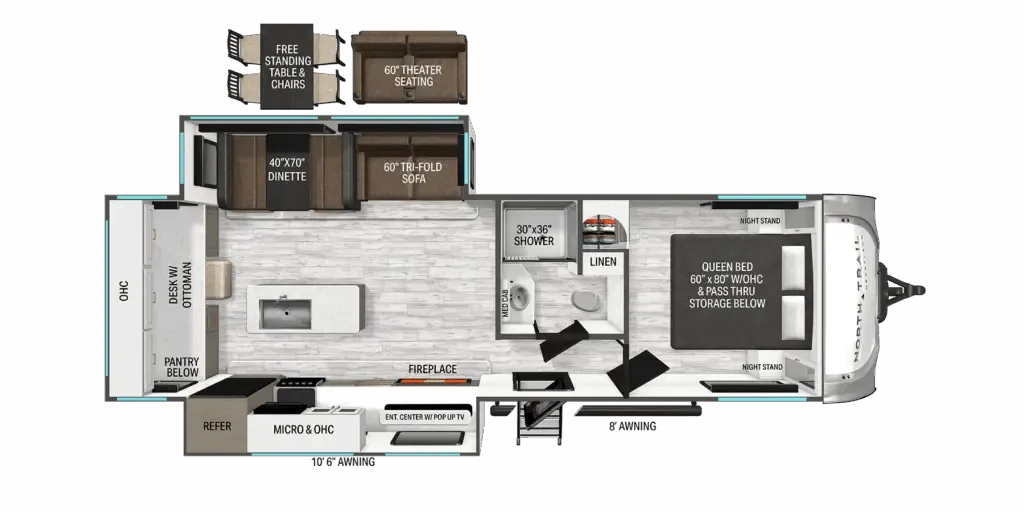 2026 Heartland North Trail 270CK floor plan