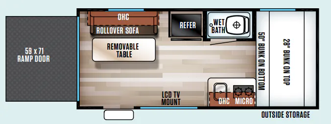 Forest River Cherokee Wolf Pup 17RP floor plan