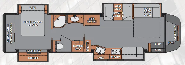 Renegade RV Ikon 34MF floor plan
