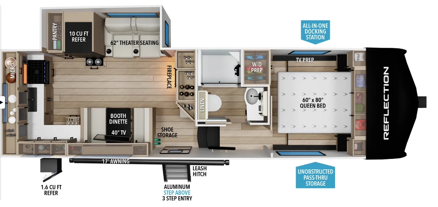 2027 Grand Design Reflection 150 Series 250ML - Floor plan