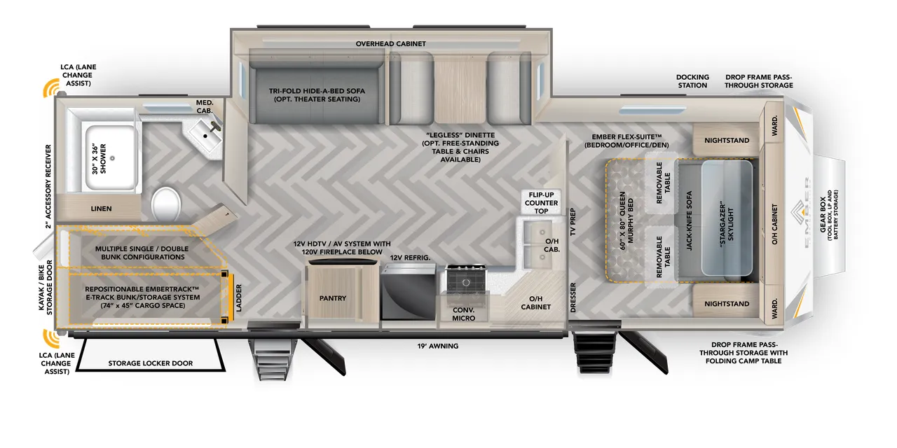 Ember RV Touring Edition 28MSL floor plan
