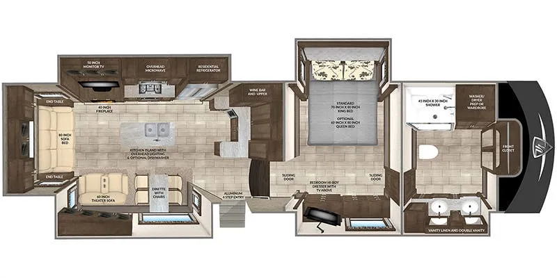 2020 VanLeigh RV Beacon 39GBB floor plan