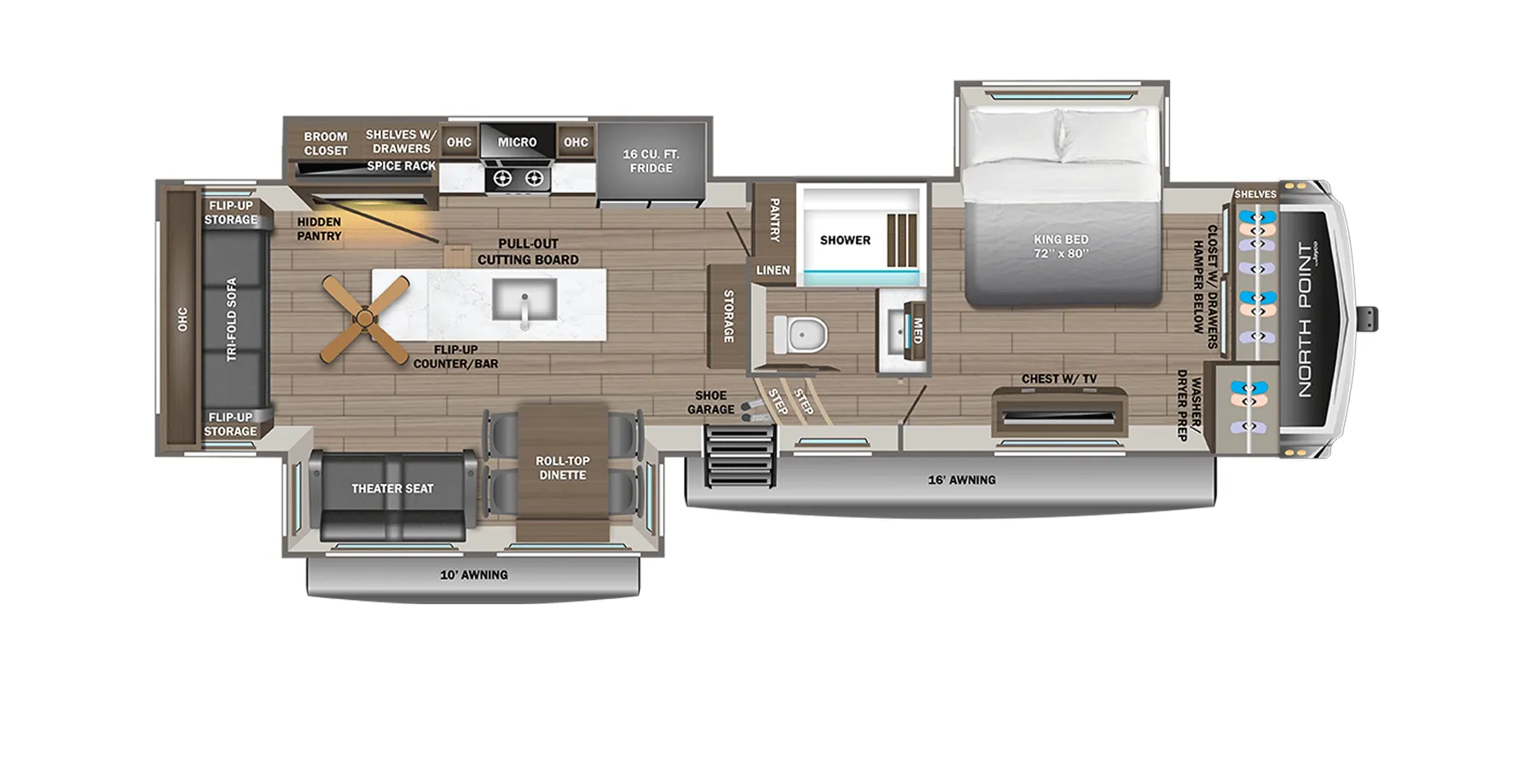 2027 Jayco North Point 310RLTS - Floor plan
