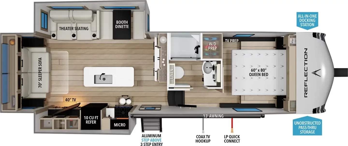 Grand Design Reflection 100 Series 28RL floor plan