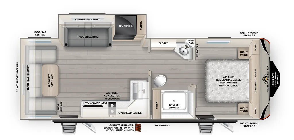 2027 Ember RV Touring Edition 2500RDL floor plan