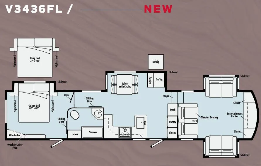 Winnebago Voyage V3436FL floor plan