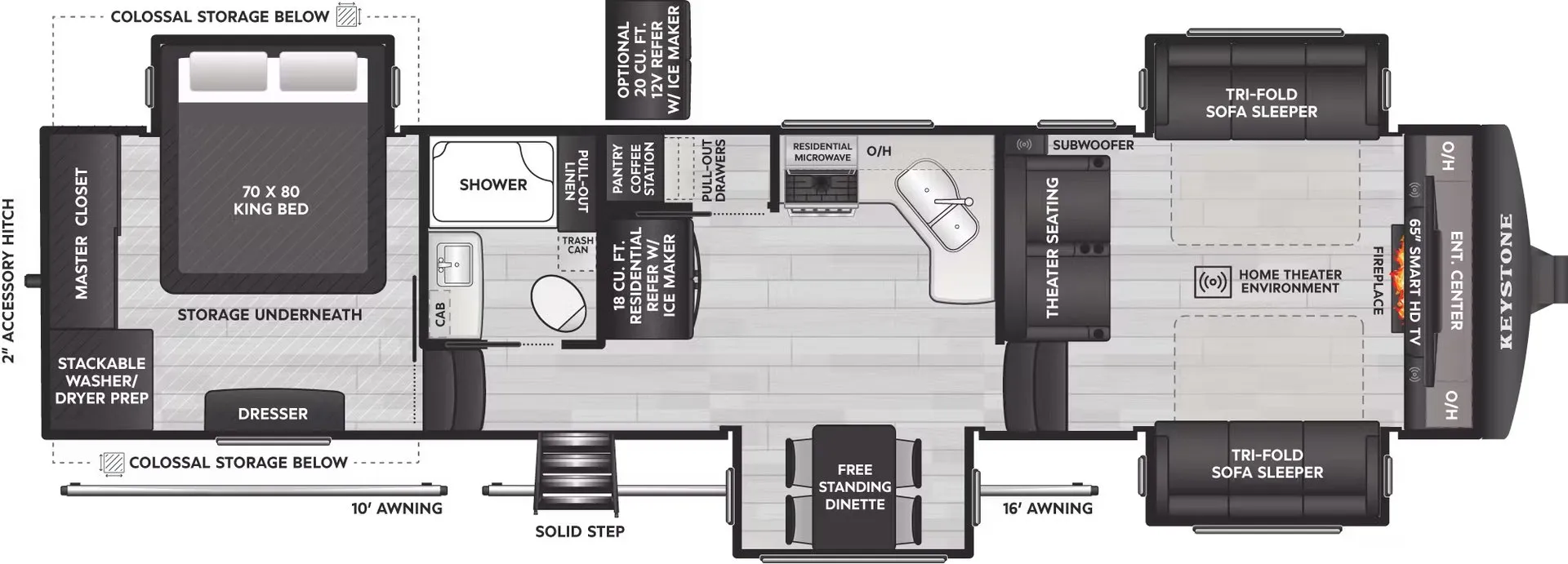 Keystone Alpine Avalanche Edition 346FL floor plan