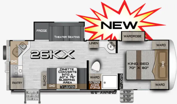 Northwood Arctic Fox NXT 26KX floor plan