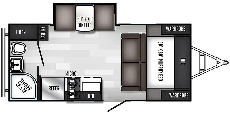 Palomino PaloMini 186RBS floor plan