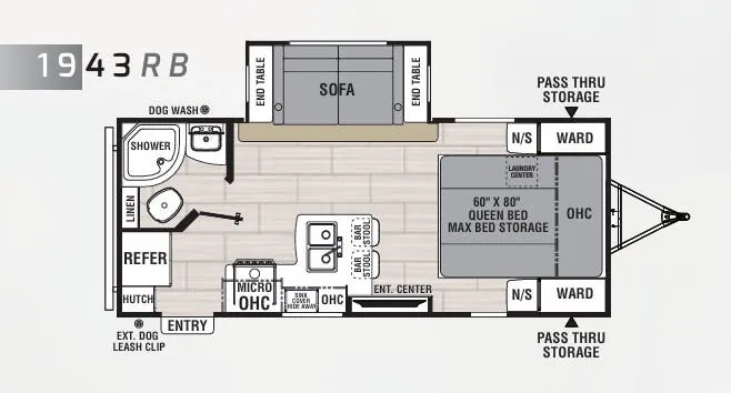 Coachmen Spirit 1943RB floor plan