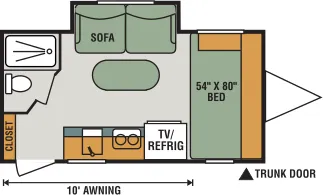 K-Z Sportsmen Classic 151RB floor plan