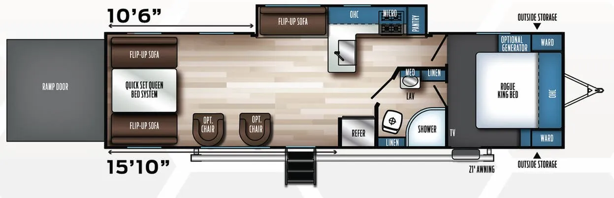 Forest River Vengeance Rogue 29KS floor plan