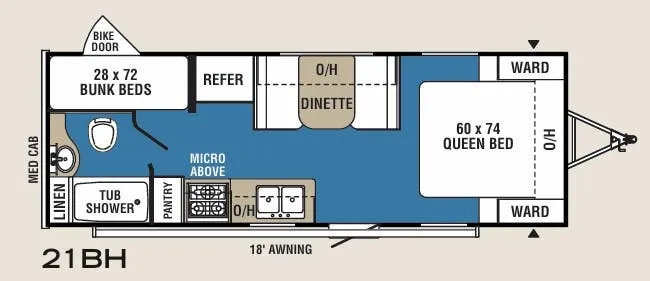 Coachmen Clipper 21BH floor plan