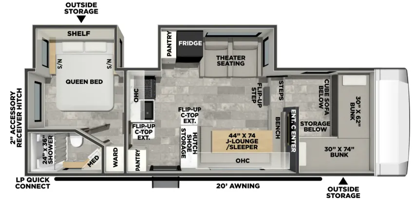 Shasta Phoenix Lite 218SE floor plan