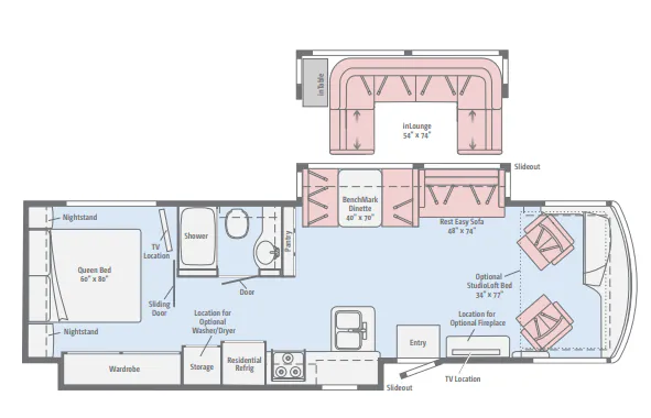 Winnebago Solei 34T floor plan