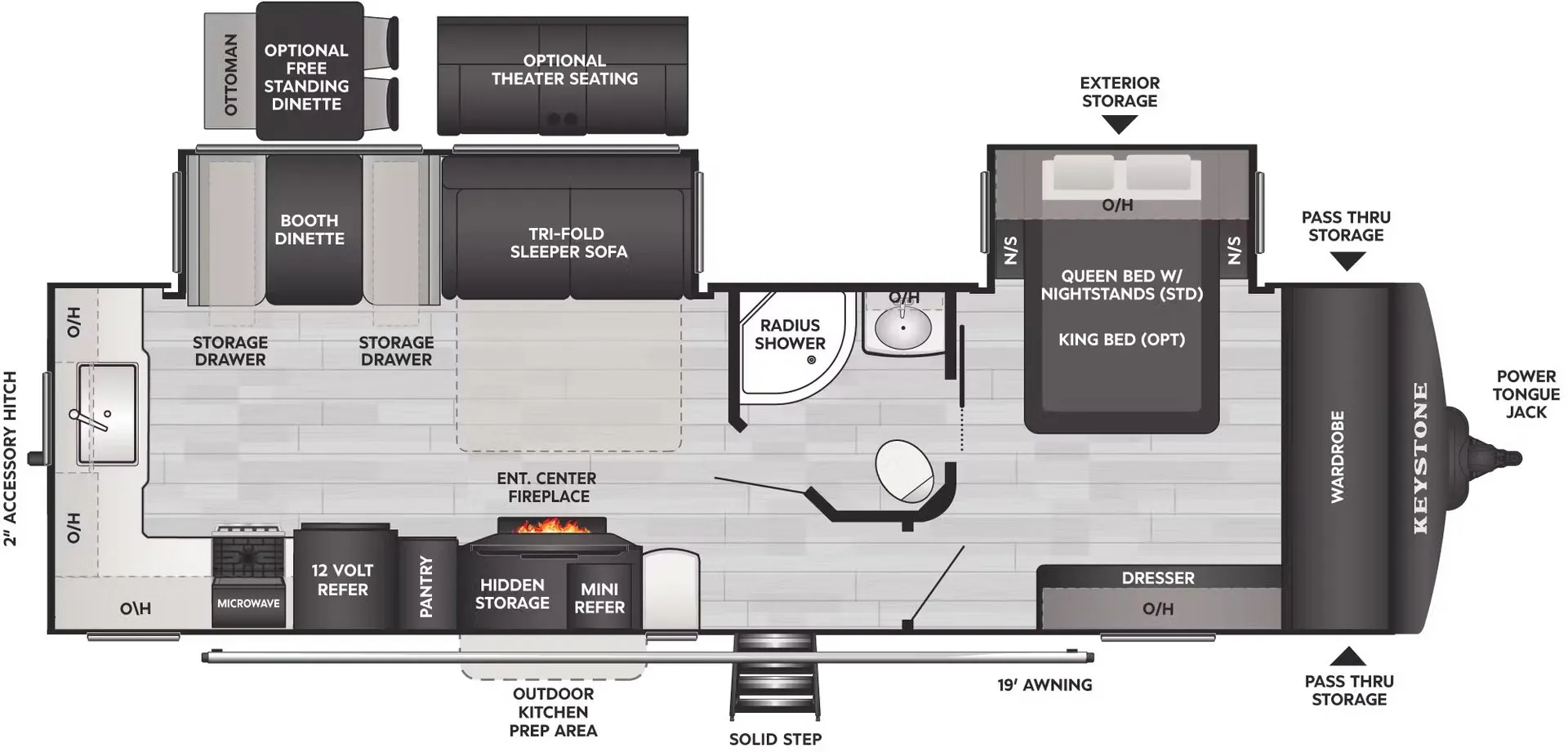 2026 Keystone Cougar Half-Ton 30RKD - Floor plan