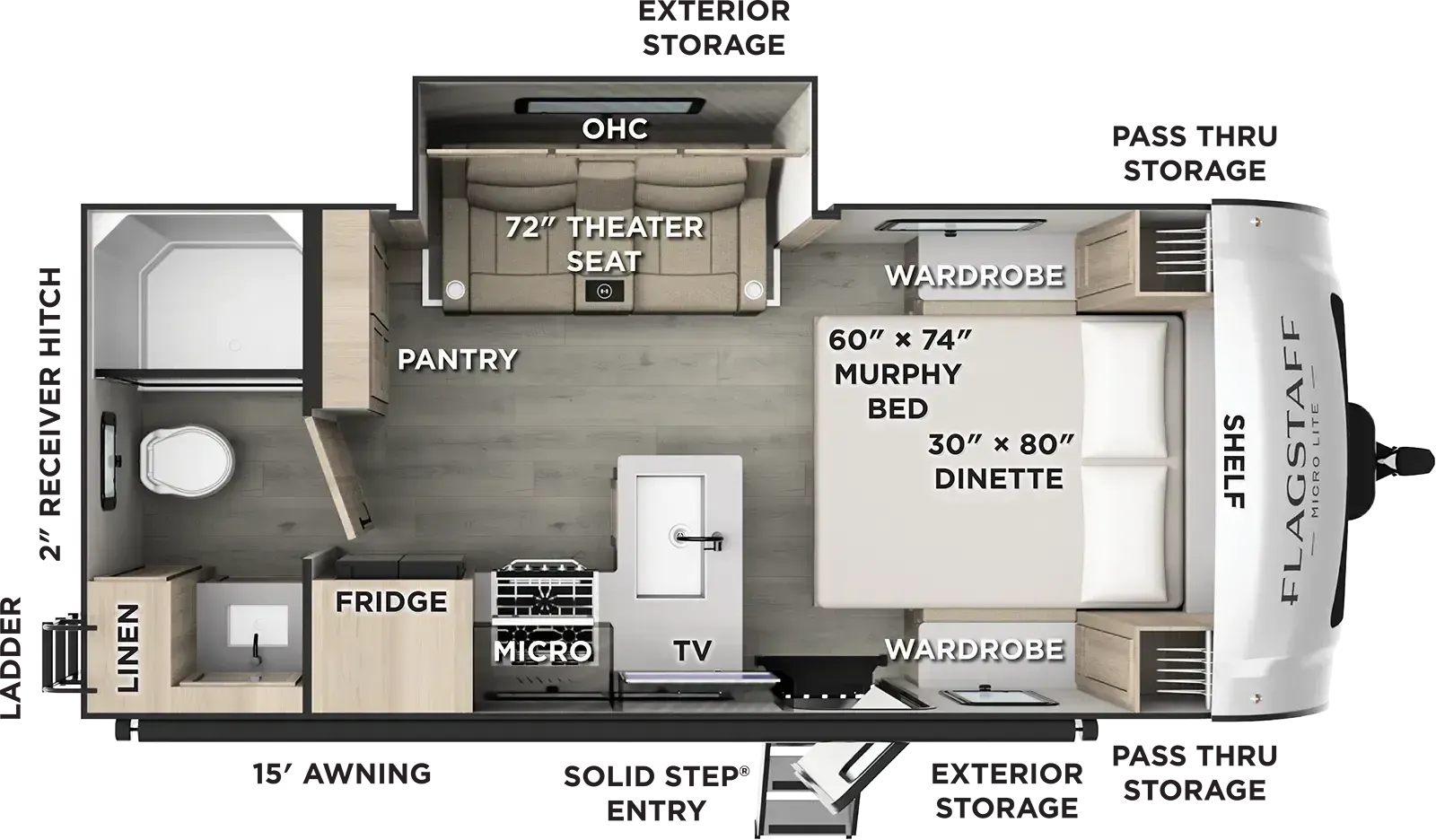 Forest River Flagstaff Micro Lite 21SRB floor plan