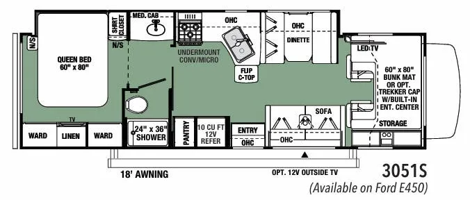 Forest River Forester Classic 3051S floor plan