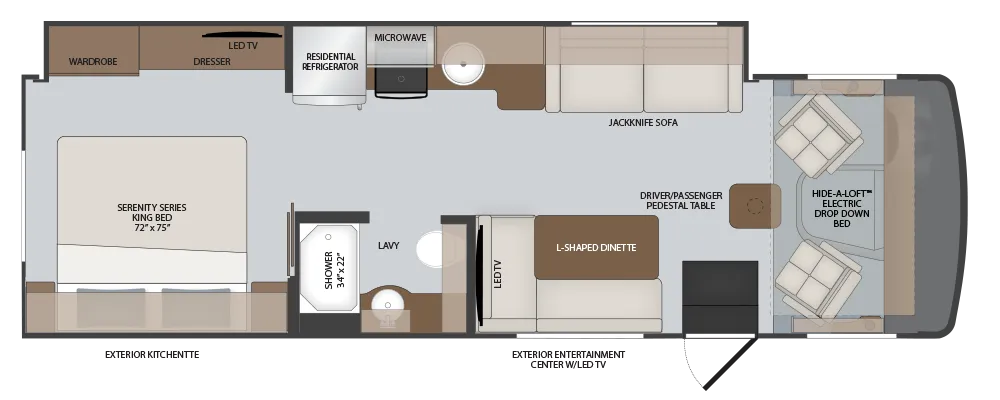 Holiday Rambler Admiral 29M floor plan