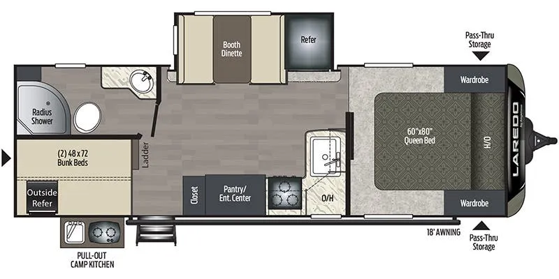 2019 Keystone Laredo 250BH floor plan