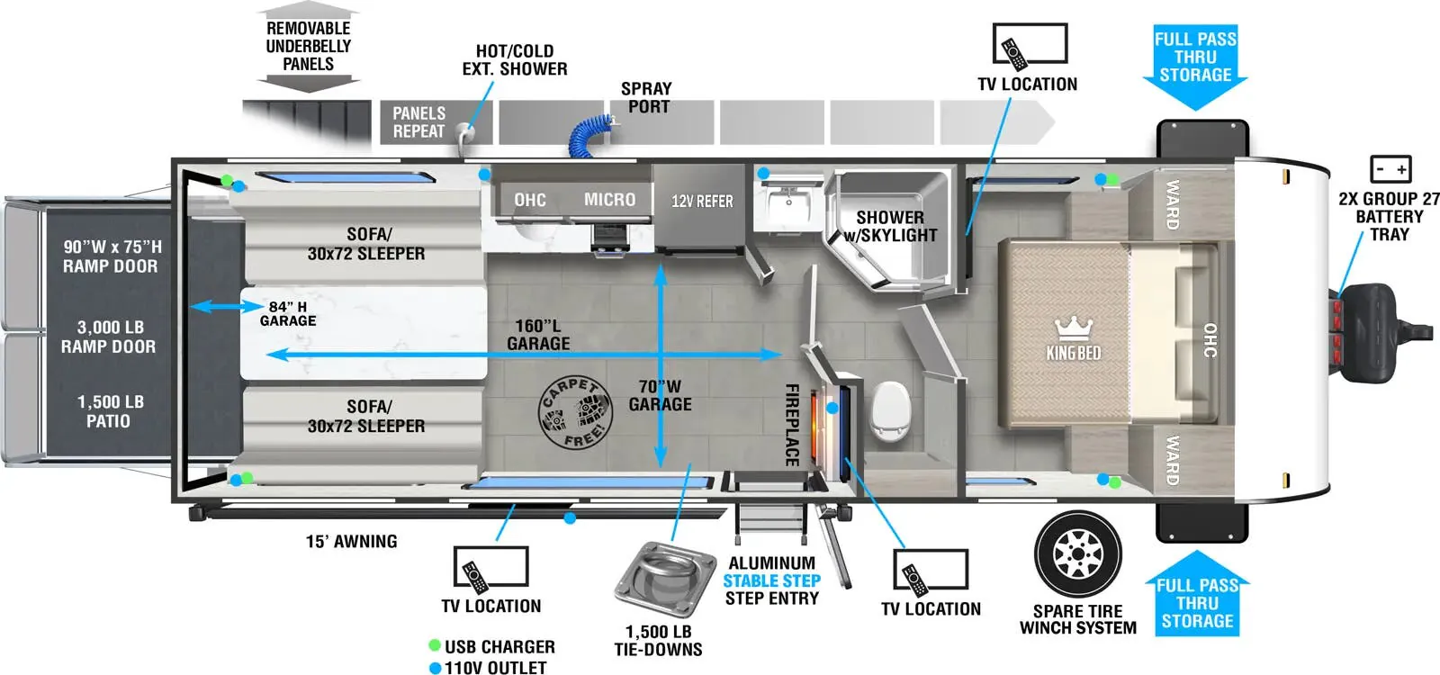 Forest River Salem FSX Max Series 260RTK floor plan