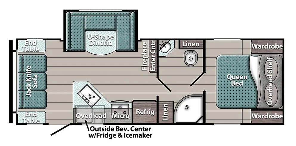 Gulf Stream Conquest Lite Ultra Lite 24RLS floor plan