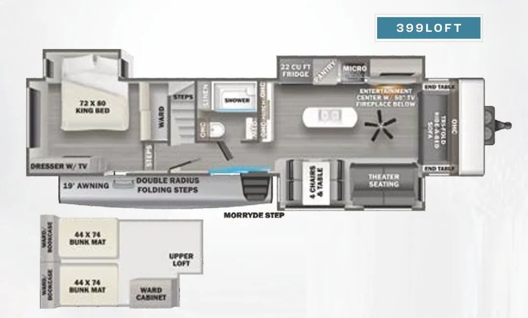 Forest River Sierra Destination 399LOFT floor plan