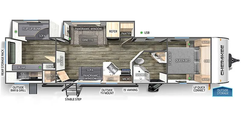 2024 Forest River Cherokee 294KM - Floor plan