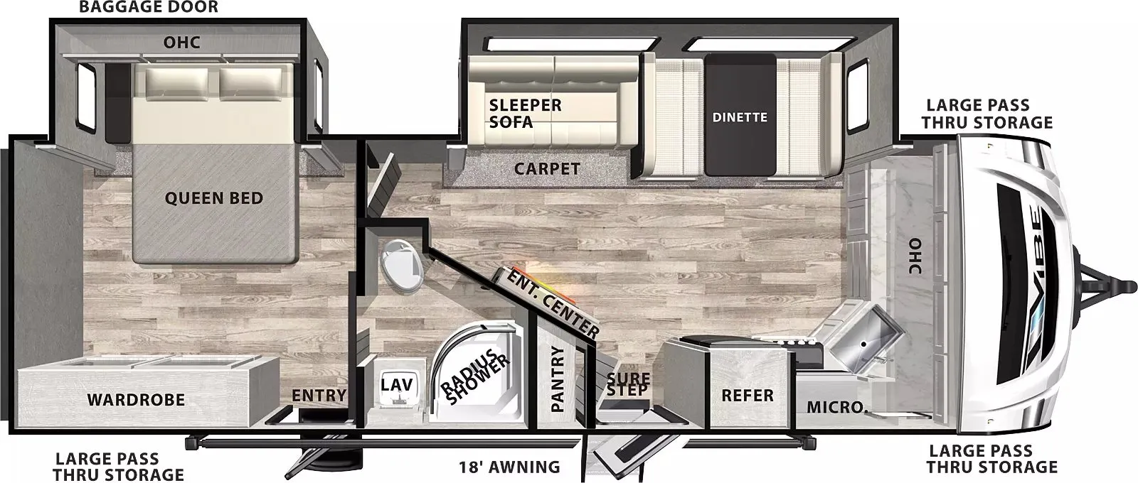2025 Forest River Vibe 27FK - Floor plan