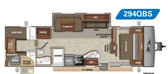 Jayco Jay Flight SLX 8 294QBS floor plan