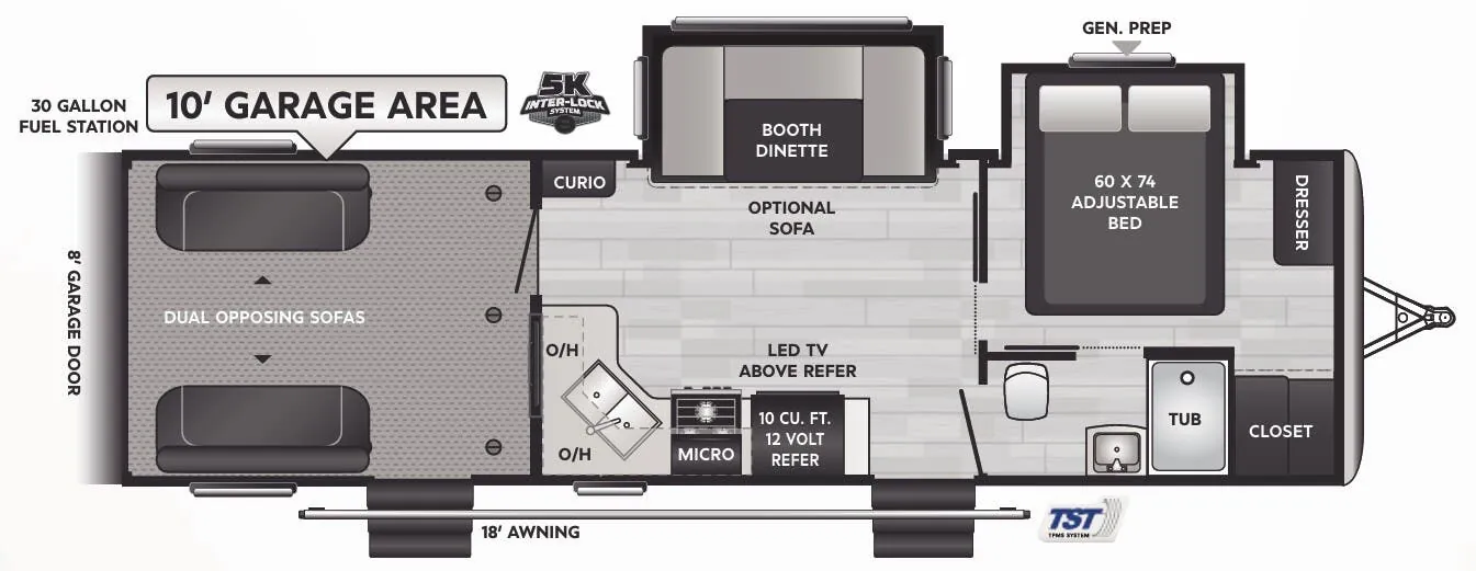Keystone Fuzion Impact 29V floor plan