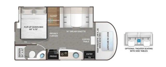 2027 Thor Motor Coach Tiburon 24TT - Floor plan