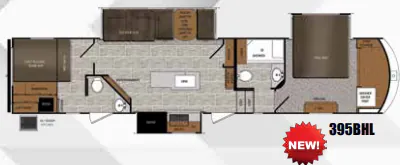 Prime Time Crusader 395BHL floor plan