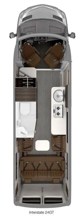Airstream Interstate 24 24 24GT floor plan