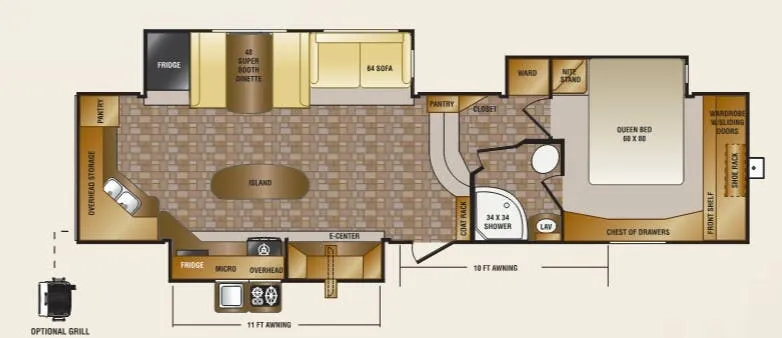 CrossRoads Sunset Trail Reserve SF34RK floor plan