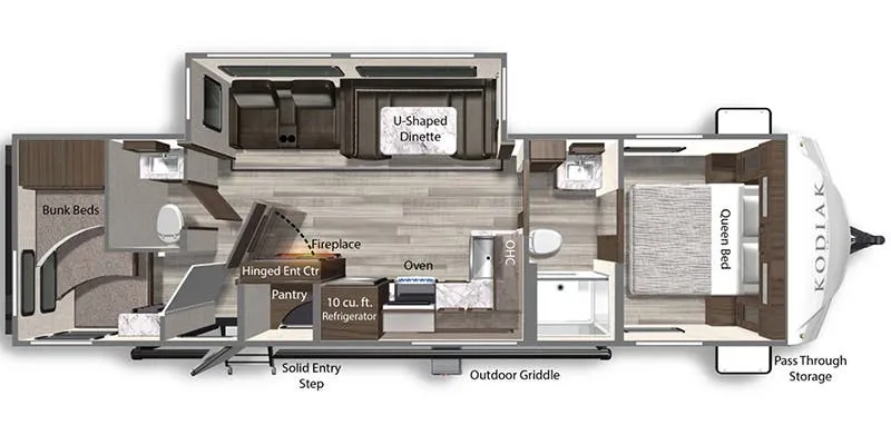 2024 Dutchmen Kodiak Ultra-Lite Ultra-Lite 302BHSL - Floor plan