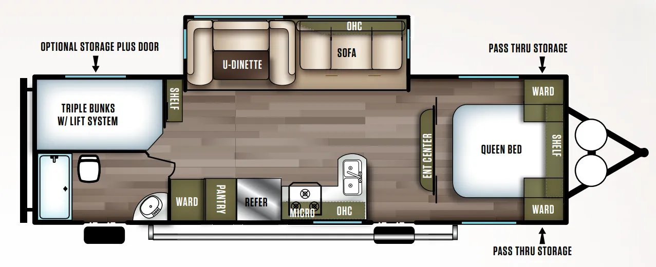 Forest River Wildwood 27TDSS floor plan