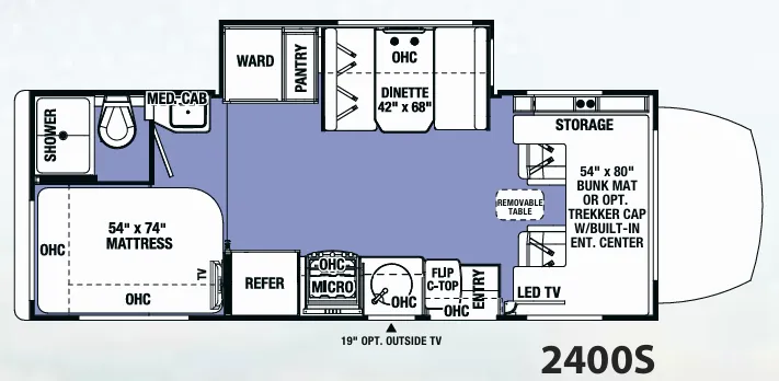 Forest River Sunseeker MBS 2400S floor plan