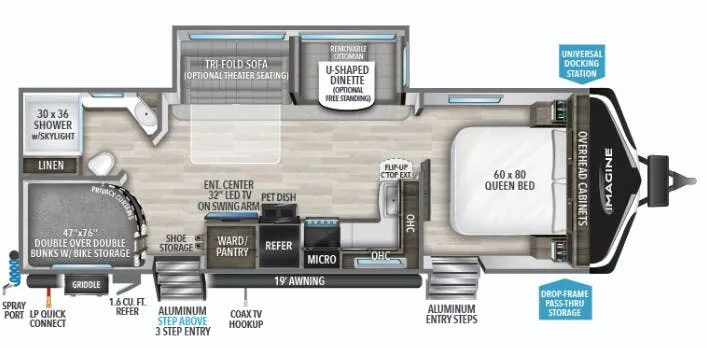 2023 Grand Design Imagine 2800BH - Floor plan