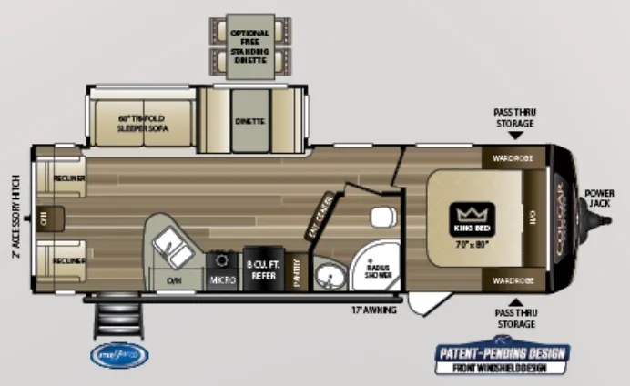 2019 Keystone Cougar Half-Ton 27SAB - Floor plan