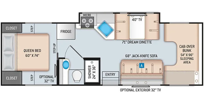 2017 Thor Motor Coach Four Winds 28Z floor plan