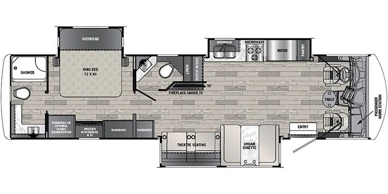 2020 Forest River Georgetown 5 Series GT5 34H5 floor plan