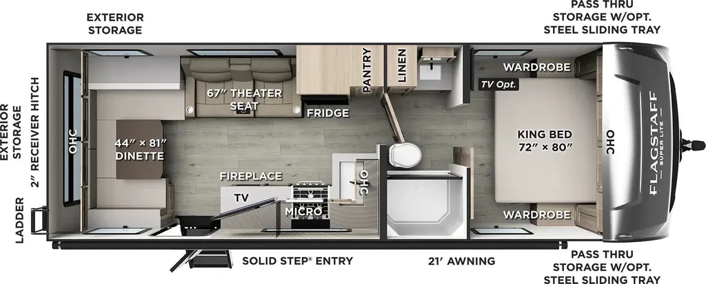 2027 Forest River Flagstaff Super Lite 30RDT floor plan