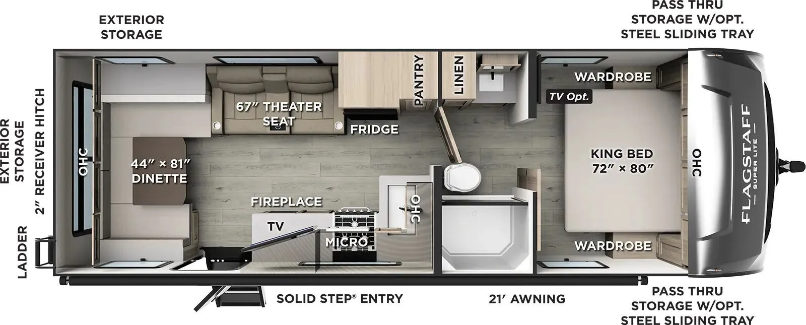Forest River Flagstaff Super Lite 30RDT floor plan
