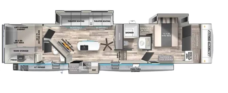Forest River Cherokee Arctic Wolf 3770 SUITE floor plan