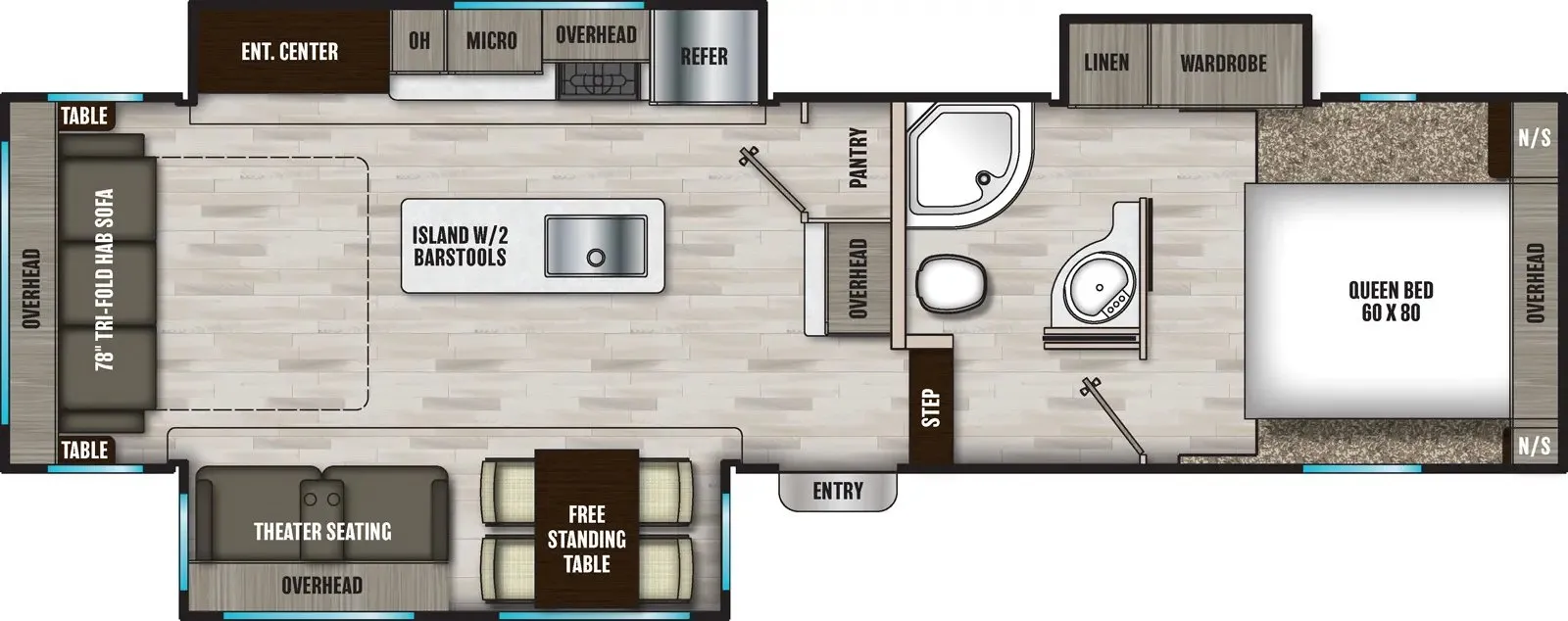 Shasta Phoenix 30RLS floor plan
