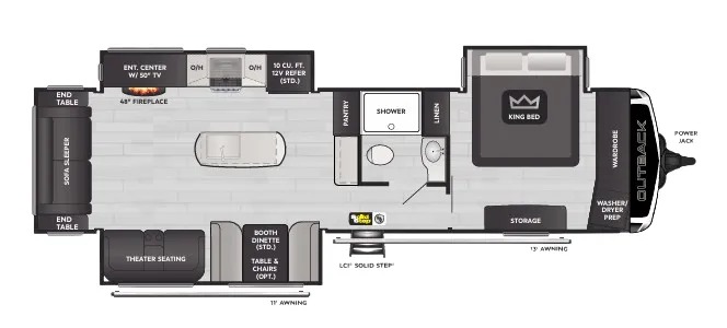 Keystone Outback 328RL floor plan