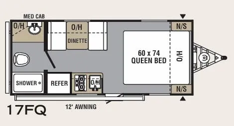 Forest River Viking 17FQ floor plan
